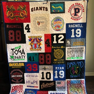 T Shirt Double sided Quilt Memory Quilt - Deposit Only