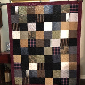 Grief Quilt Made From Loved Ones Clothing DEPOSIT ONLY - Etsy