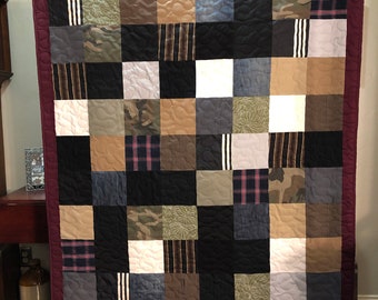 Grief Quilt made from Loved Ones clothing - DEPOSIT ONLY