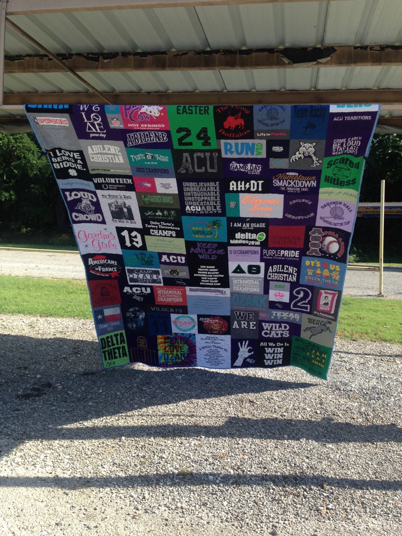 Tshirt Quilt Custom Puzzle Design Memory Quilt Custom Order Etsy