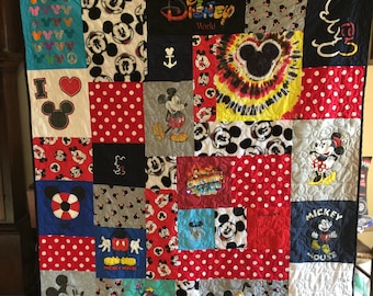 T Shirt Puzzle Design Quilt Memory Quilt Custom Order Quilt You Pick Size - Using Your Shirts - DEPOSIT ONLY