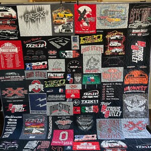 T-Shirt Quilt Deposit - Custom Memory Quilt - T-Shirt Blanket - See Prices Below