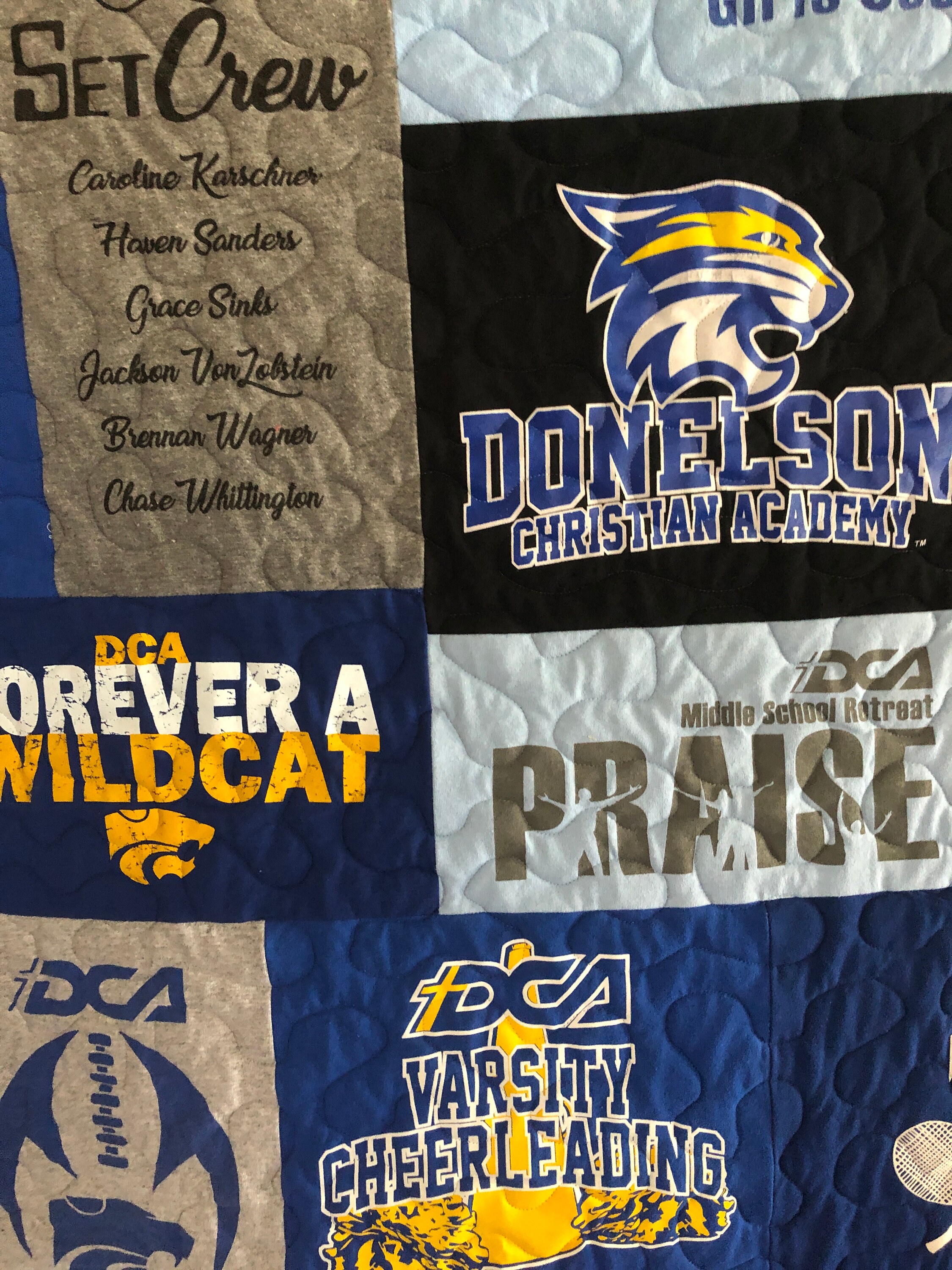 T Shirt Quilt Custom Puzzle Design Memory Quilt Custom Order Etsy