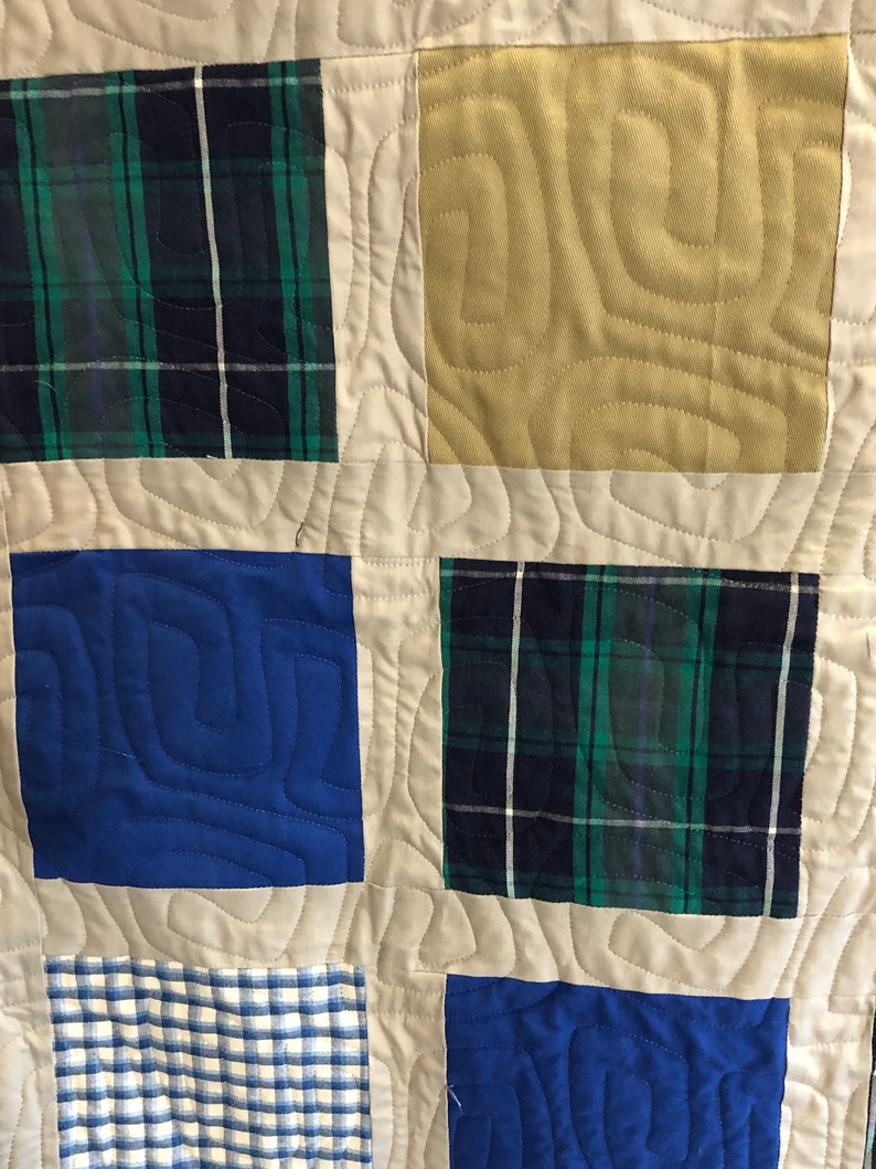 Memory Quilt and pillow cover made from loved one's Etsy