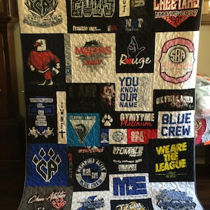 Custom Puzzle T Shirt Quilt DEPOSIT ONLY image 1