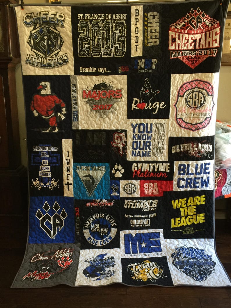 Custom Puzzle T Shirt Quilt DEPOSIT ONLY image 1