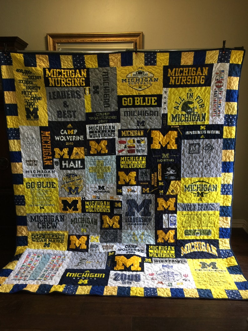 Custom Puzzle T Shirt Quilt DEPOSIT ONLY image 4