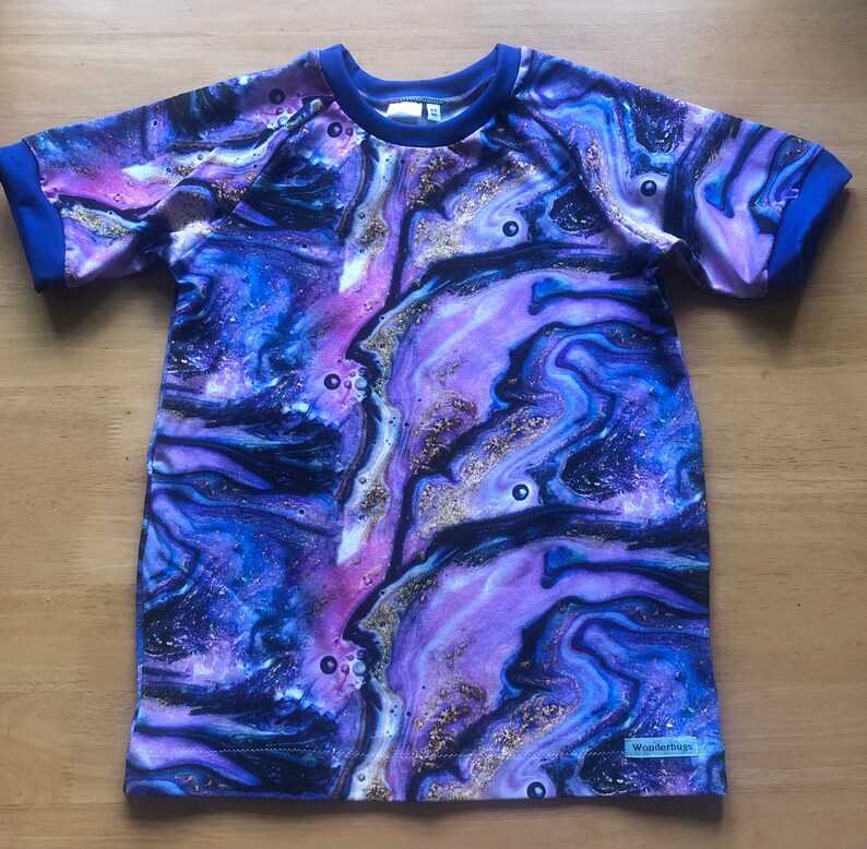 Purple Marble T-Shirt, Made To Order 1-12y image 4