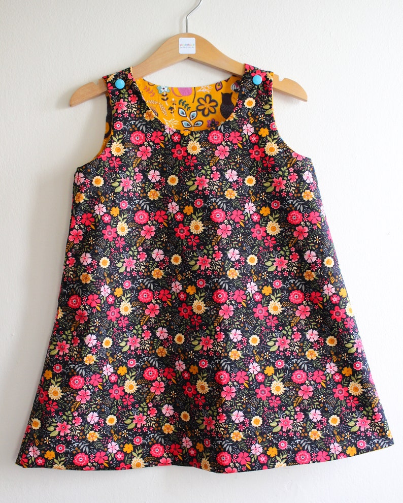 Made To Order 0-8y Reversible Needlecord Pinafore Dress