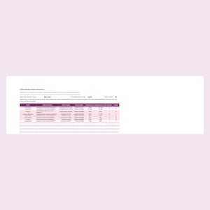 Puede incluir: Un documento de inventario doméstico listo para reclamaciones que presenta una tabla con columnas para habitación, descripción del artículo, marca, modelo, número de serie, precio de compra, valor de reemplazo, recibo y foto.