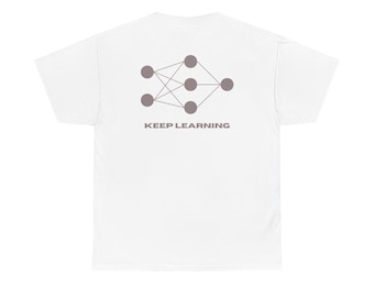 Neural Network Diagram Keep Learning Tee | Machine Learning Science Tech Shirt