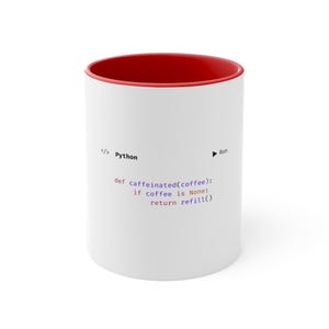 Koffiemok met Python-thema | Grappige koffiemok voor programmeurs | Cadeau voor codeer- en STEM-liefhebbers afbeelding 2