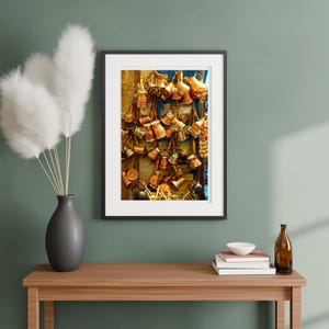 Istanbul Grand Bazaar Turkish Coffee Pots Print, Copper Cezves, Kitchen Wall Art (Digital Download)