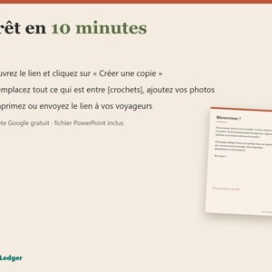Livret d'accueil location saisonnière modifiable, affiche Wi-Fi et règlement intérieur (Google Slides, PowerPoint) image 4