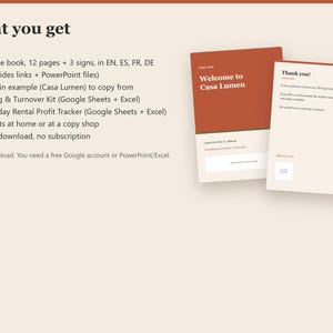 Airbnb Welcome Book Template in 4 Languages, Host Starter Kit, House Rules & Wifi Sign, Cleaning Checklist, Google Slides and PowerPoint image 6