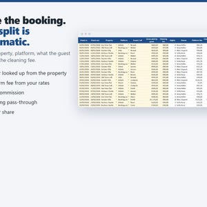 Co-Host Owner Statement Template, Commission Tracker for Holiday Rentals (Google Sheets, Excel) image 4