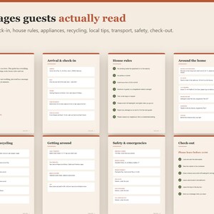 Airbnb Welcome Book Template in 4 Languages, Host Starter Kit, House Rules & Wifi Sign, Cleaning Checklist, Google Slides and PowerPoint image 3