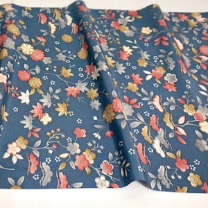 Vintage Shochikubai Chirimen Silk Kimono Fabric