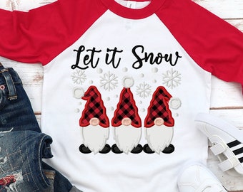 Let it Snow embroidery,Gnome Applique,Christmas Embroidery File,Christmas Applique,Gnomes Machine Embroidery Design NO:3455