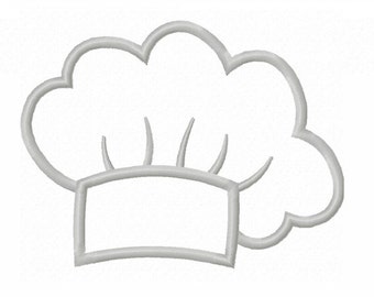 Chef hat Applique Embroidery Design,Cooking hat Machine Embroidery File NO:1327