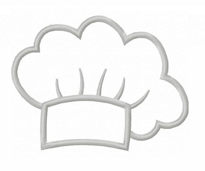 Cook Chef hat Applique Machine Embroidery Design,Instant download Embroidery File NO:1327 image 1