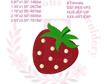 Strawberry Embroidery Desig,Fruit Embroidery Machine Embroidery File,Sweet Summer Time Design Instant Download