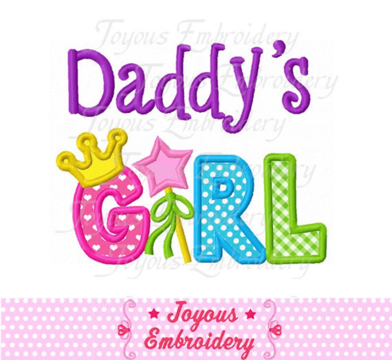 Instant download daddys girl applique jessecmault design  etsy