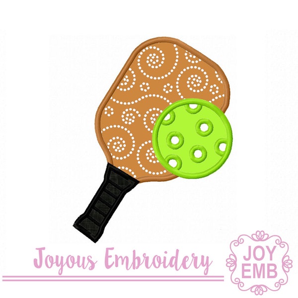 Pickleball Pes Machine Embroidery Designs Etsy