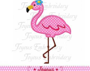 Flamingo Applique Machine Embroidery Design,Zoo animal applique,Flamingo embroidery,Girls applique instant download design NO:2097