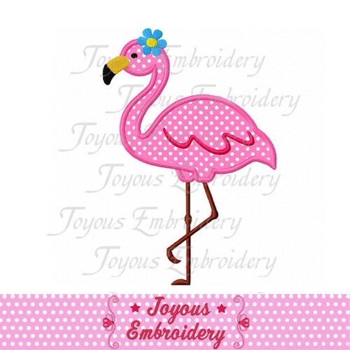 Flamingo Applique Machine Embroidery Design NO0593 Etsy