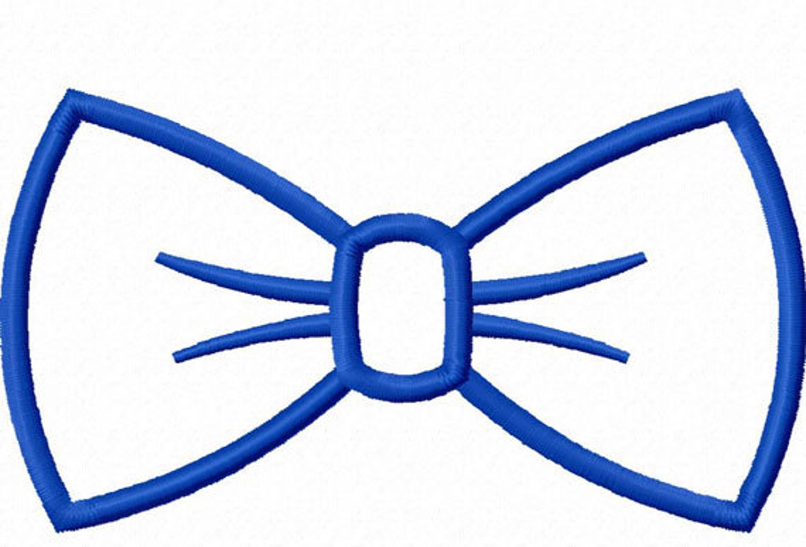 Instant Download Bow Tie Applique Machine Embroidery Design Etsy