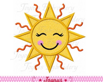 Sun Applique,Sunshine Applique,Sun Embroidery Design,Summer Embroidery Design,Instant Download  Embroidery File  NO:1999