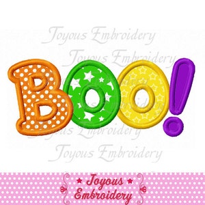 Sofortiger Download Halloween BOO Digital Applikation Maschinenstickerei Design NO: 2174