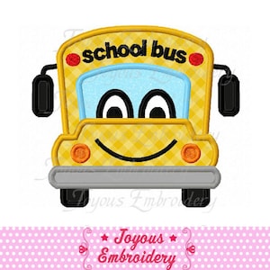 School Bus Embroidery File-Back To school Embroidery Design-School Bus Applique Embroidery-Preschool Machine Embroidery Design