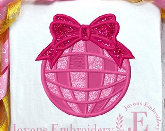 Disco Ball Applique Embroidery,Happy New Year Embroidery Design,Machine Embroidery File,Joyous Embroidery