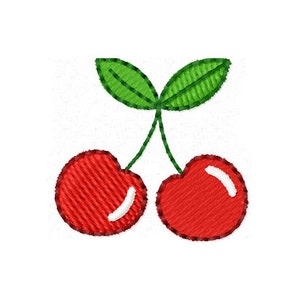 Broderie de cerise,Points remplis de cerise,Conception de cerise,Conception de broderie à la machine NO: 1114