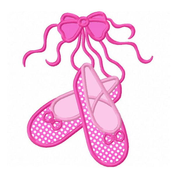 Ballet Shoes Applique,Ballet Embroidery File,Machine Embroidery Design NO:1313