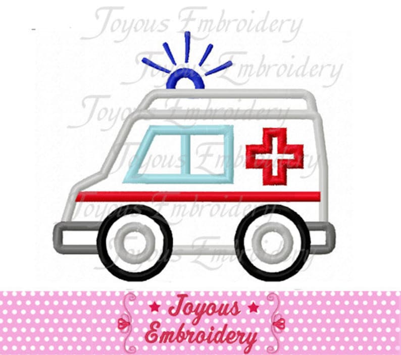 Instant Download Amblance Applique Embroidery Design NO:2571