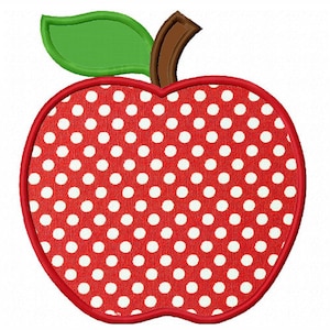Instant Download Back to School Apple Applique Machine Embroidery Design NO:1356