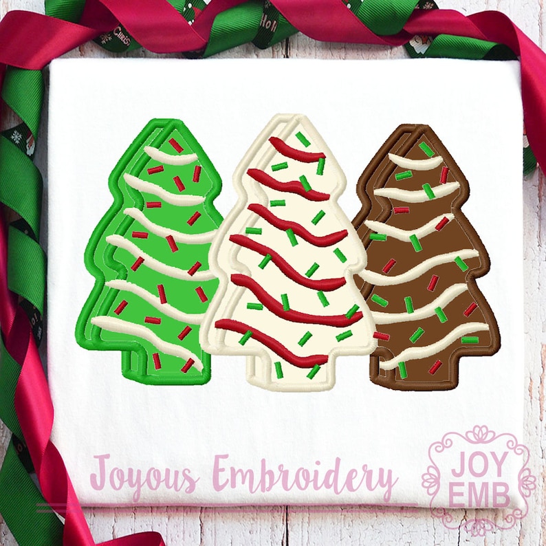 Debbie Cake Appliquedebbie Christmas Tree Cake Etsy