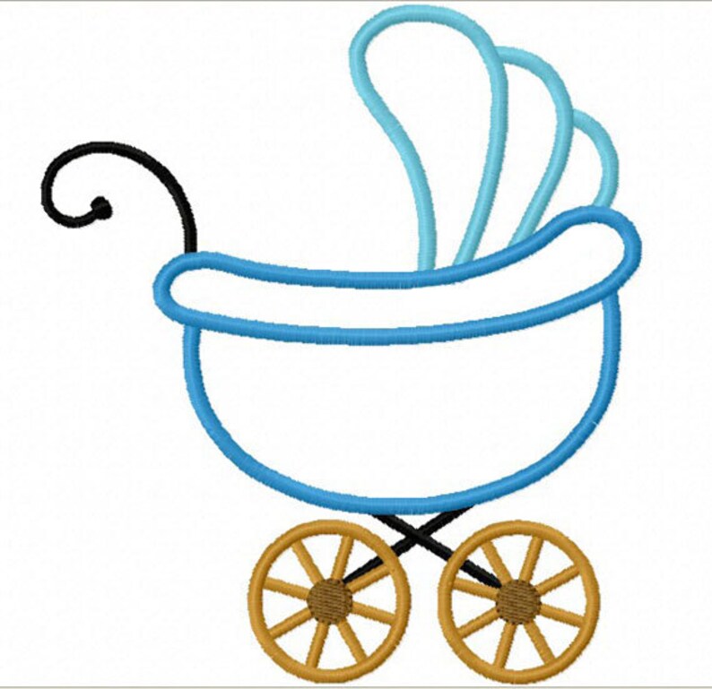 Instant download Baby Carriage Applique Machine Embroidery Etsy