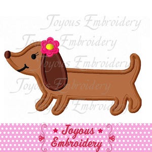 Girl Dachshund Dog,Dachshund Applique,Dachshund Embroidery,Machine Embroidery,Embroidery Design,Instant Download file NO:2416