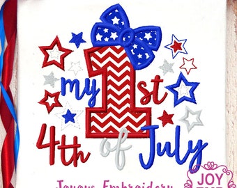 My first 4th of July,Girls applique,Start applique,4th of July applique,Instant download file,machine embroidery design NO:3013