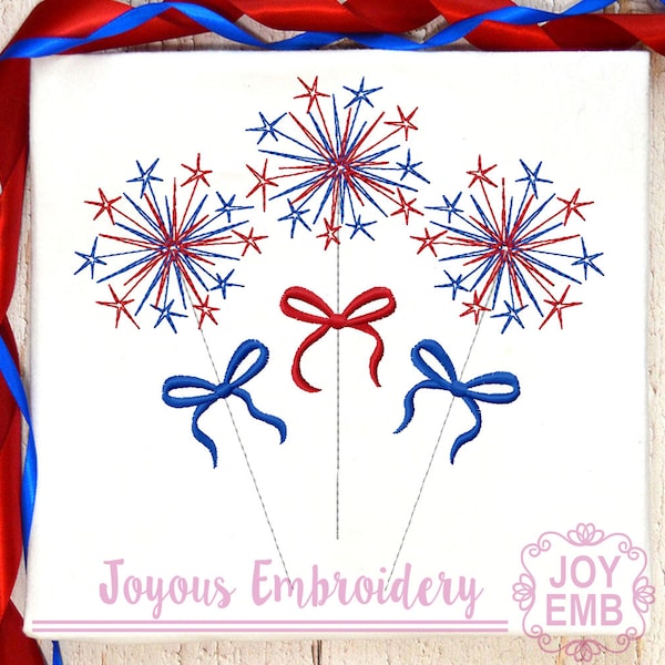 Sparklers Embroidery,New Year Embroidery Design Patriotic Shirt Embroidery,4th of July Embroidery,Independence day Machine Embroidery Design