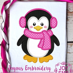 Instant Download Penguin  Applique Machine Embroidery Design NO:1262