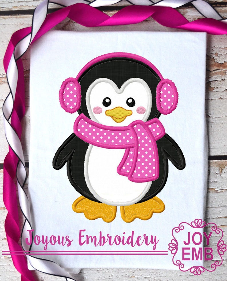 Instant Download Penguin Applique Machine Embroidery Design NO:1262 image 1