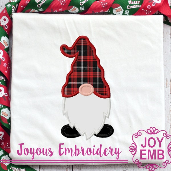 Gnome Applique,Christmas applique,Christmas Gnome design,Christmas embroidery pattern,Gnome embroidery file,Machine Embroidery NO:3142