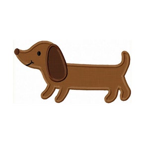 Dachshund Applique Embroidery Design-Cute Weiner Dog Embroidery File-Dachshund Embroidery Design-Cute Dog Embroidery-Machine Embroidery File