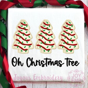 Oh Christmas Tree,Debbie Cake Applique,Debbie Cake Christmas Tree Embroidery,Christmas Tree Applique,Machine Embroidery Design