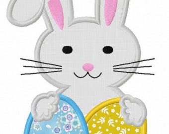 Instant Download Easter Bunny  Applique Machine Embroidery Design,Easter egg applique,Easter embroidery design NO:1275